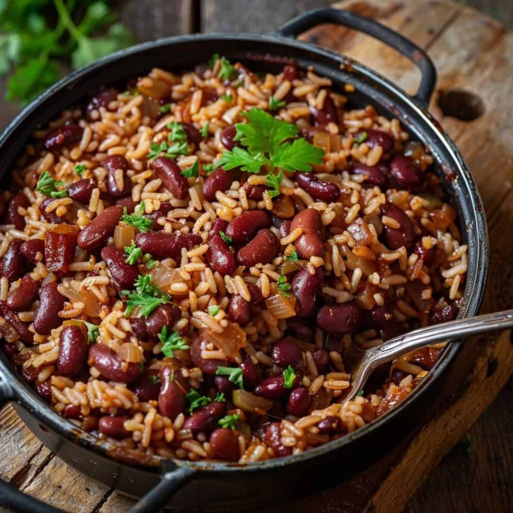 Haitian red beans and rice