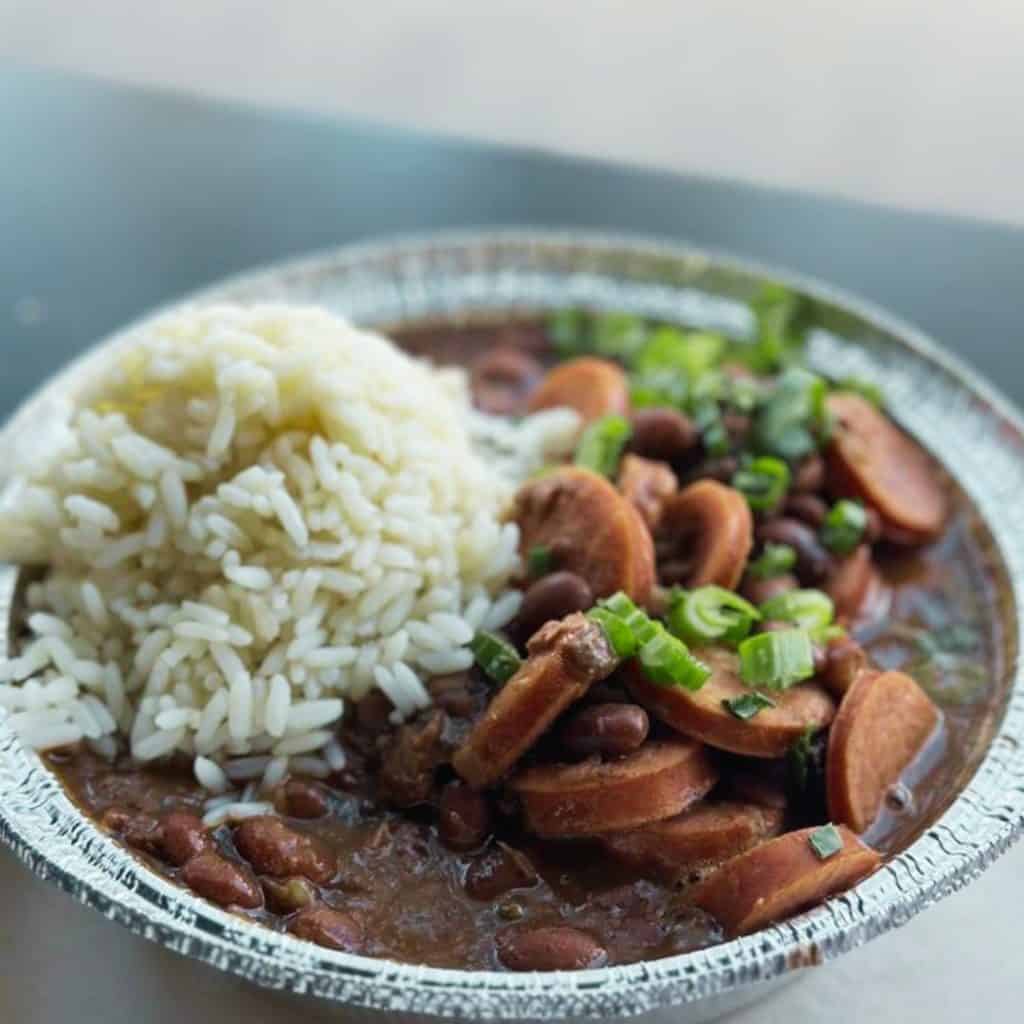Spicy red beans and rice