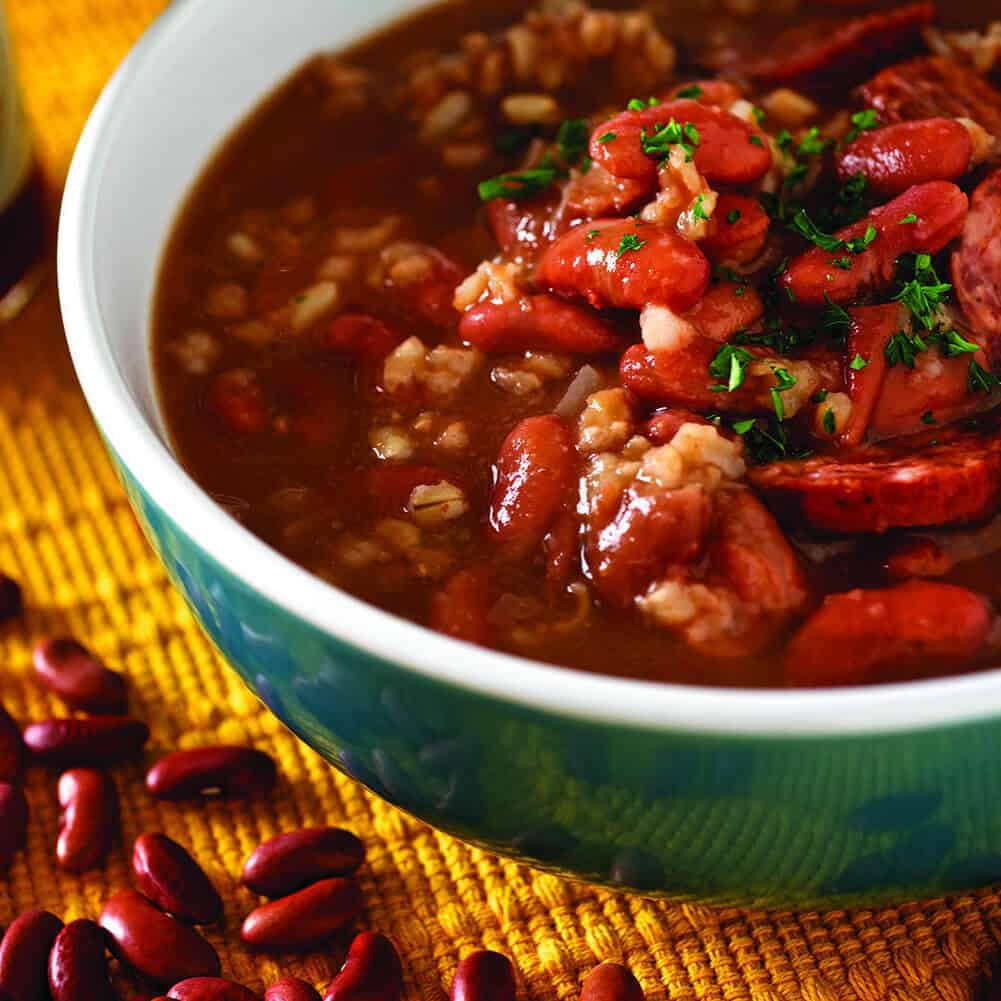 Mild red beans and rice
