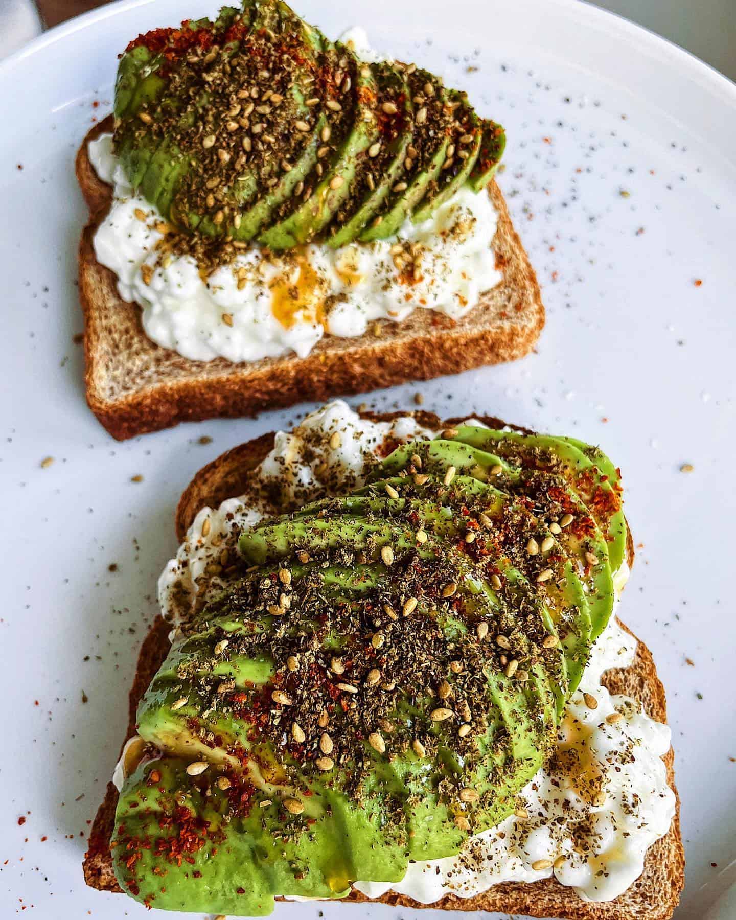 10. Cottage Cheese and Avocado Toast