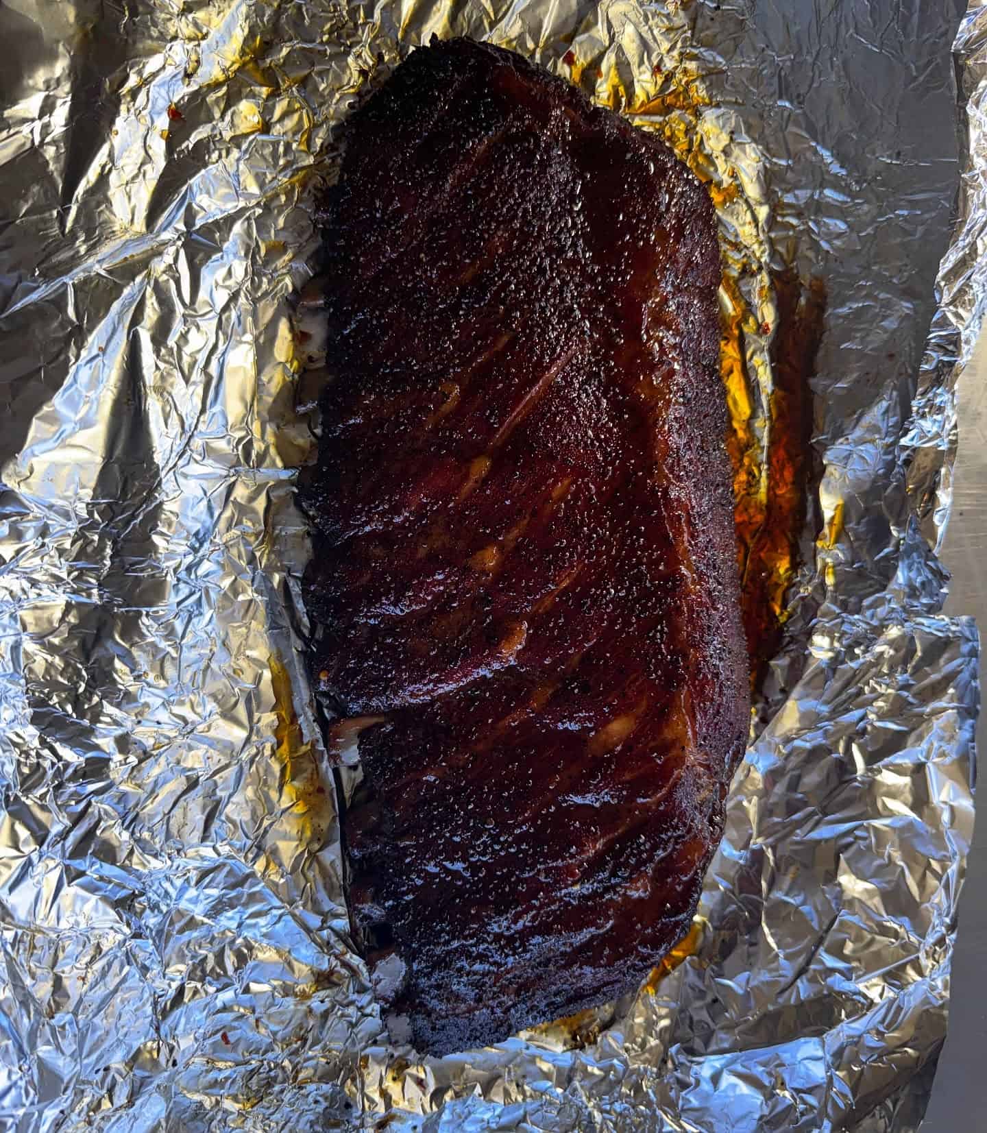 bbq-ribs-in-foil cooked ribs in a foil