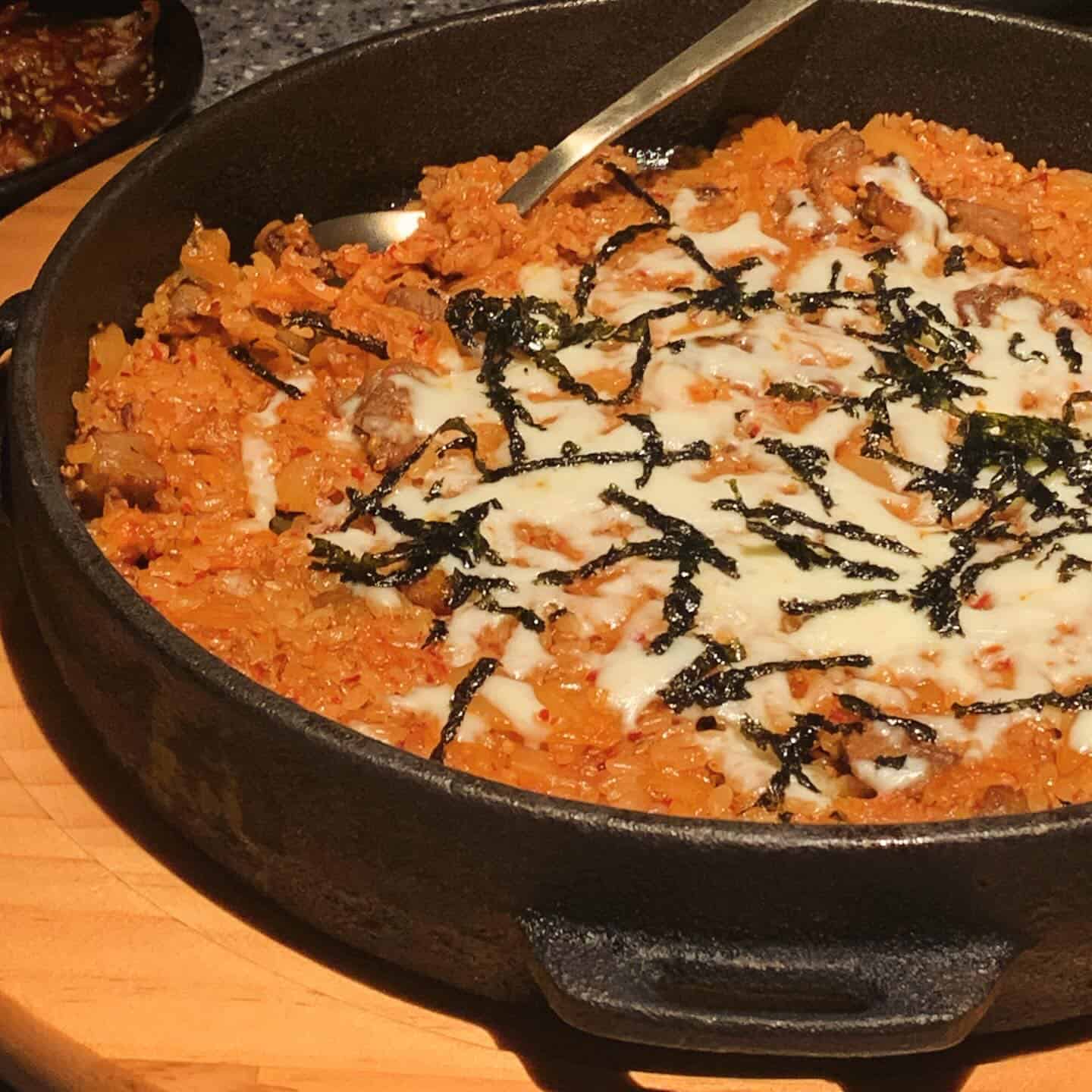 cheesy kimchi fried rice