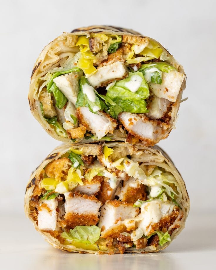 Quick and Easy Chicken Caesar Wrap