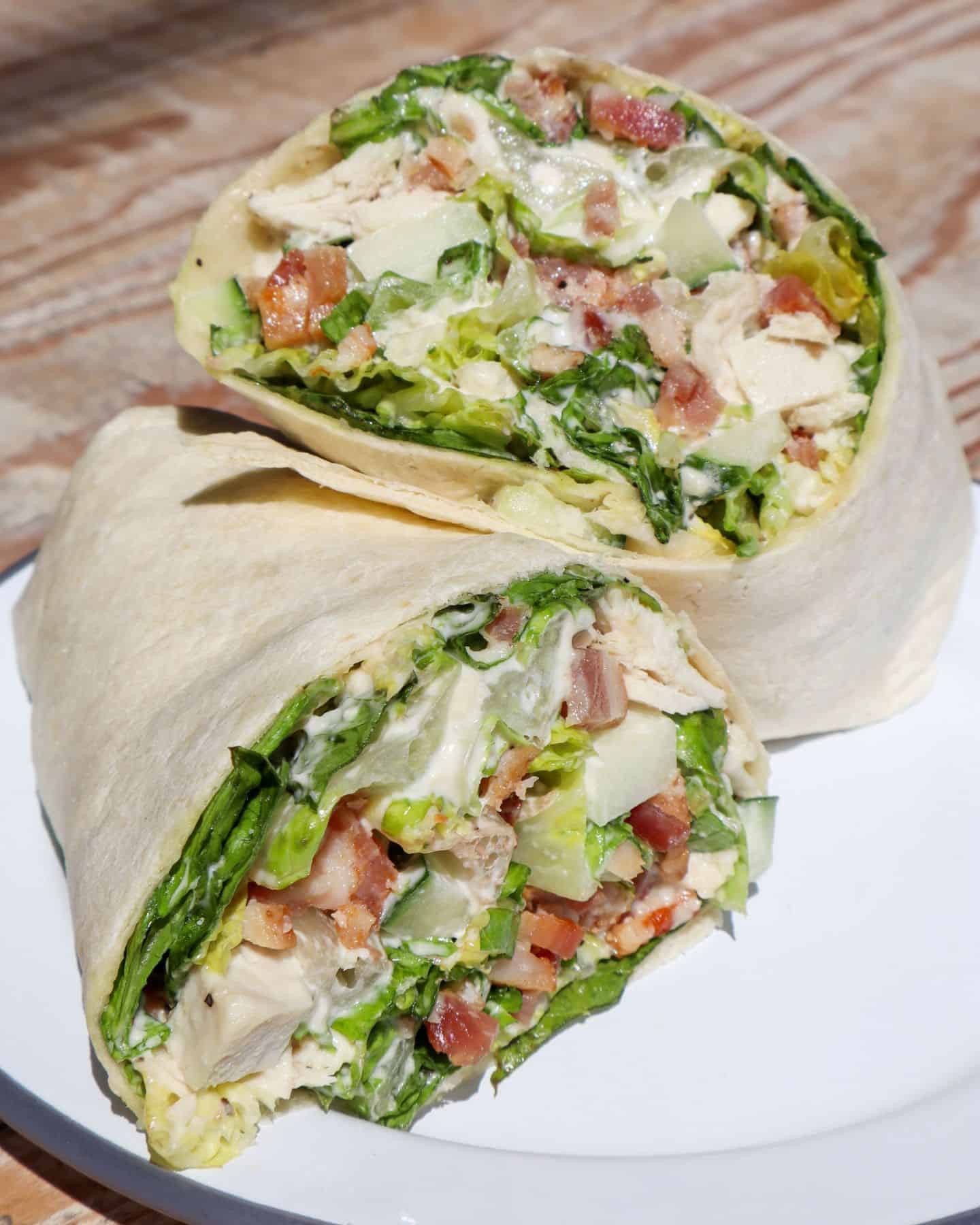 chicken-caesar-wrap-with-bacon chicken caesar wrap with bacon bits
