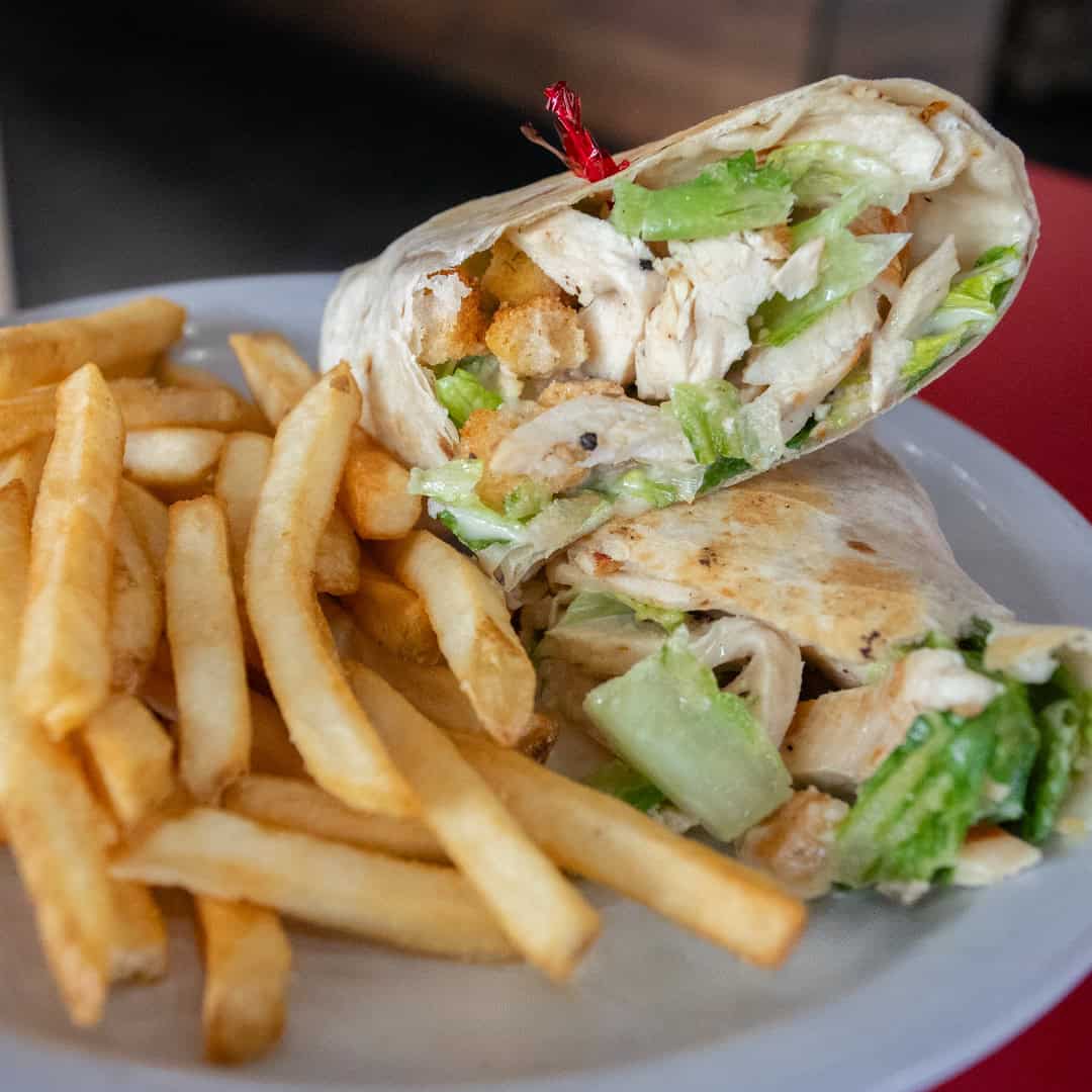 chicken-caesar-wrap-with-fries chicken caesar wrap served with fries