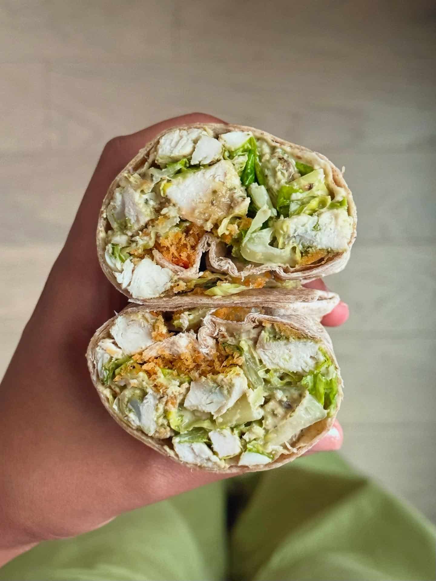 1. Classic Chicken Caesar Wrap