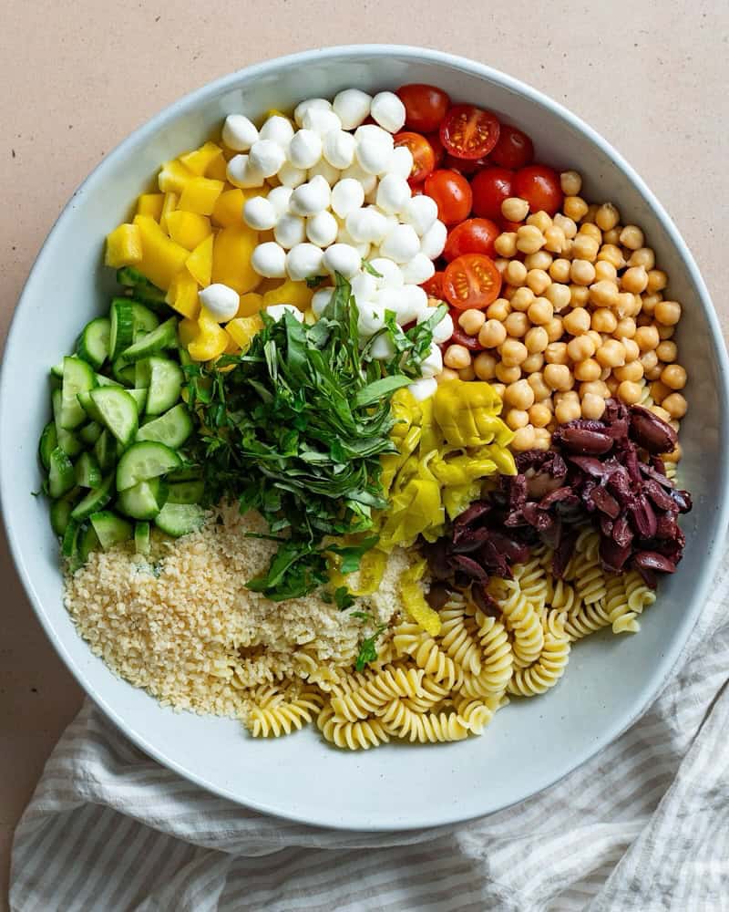3. Mediterranean Chickpea Pasta Salad