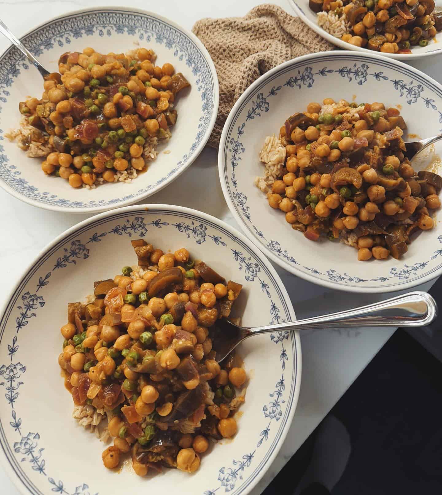 eggplant and chickpea curry