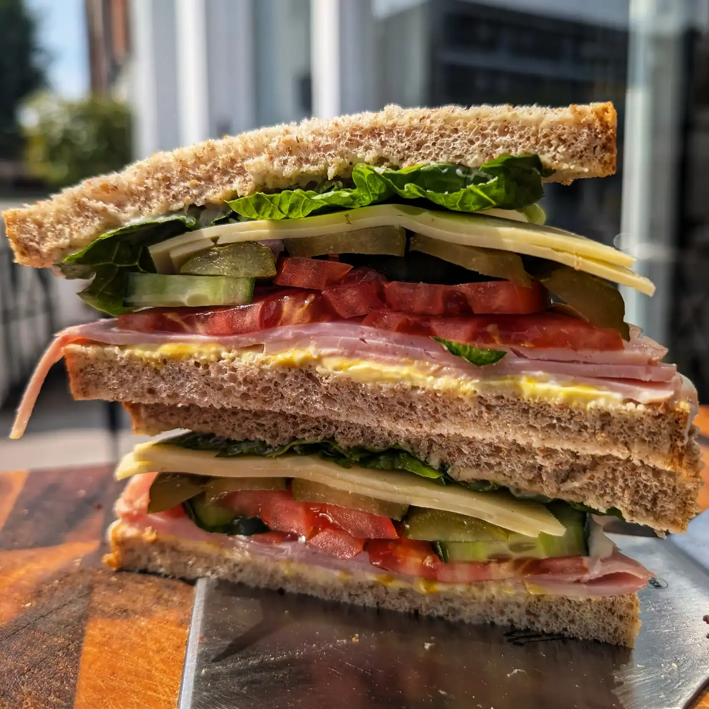8. Ham and Cheese Club Sandwich