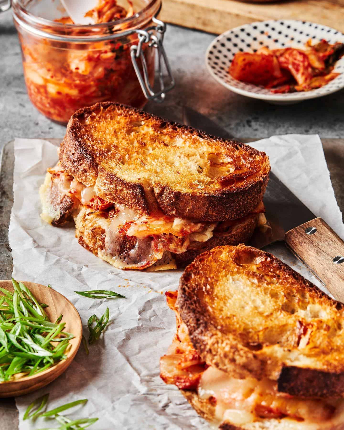 kimchi-grilled-cheese 7. Kimchi Grilled Cheese Sandwich