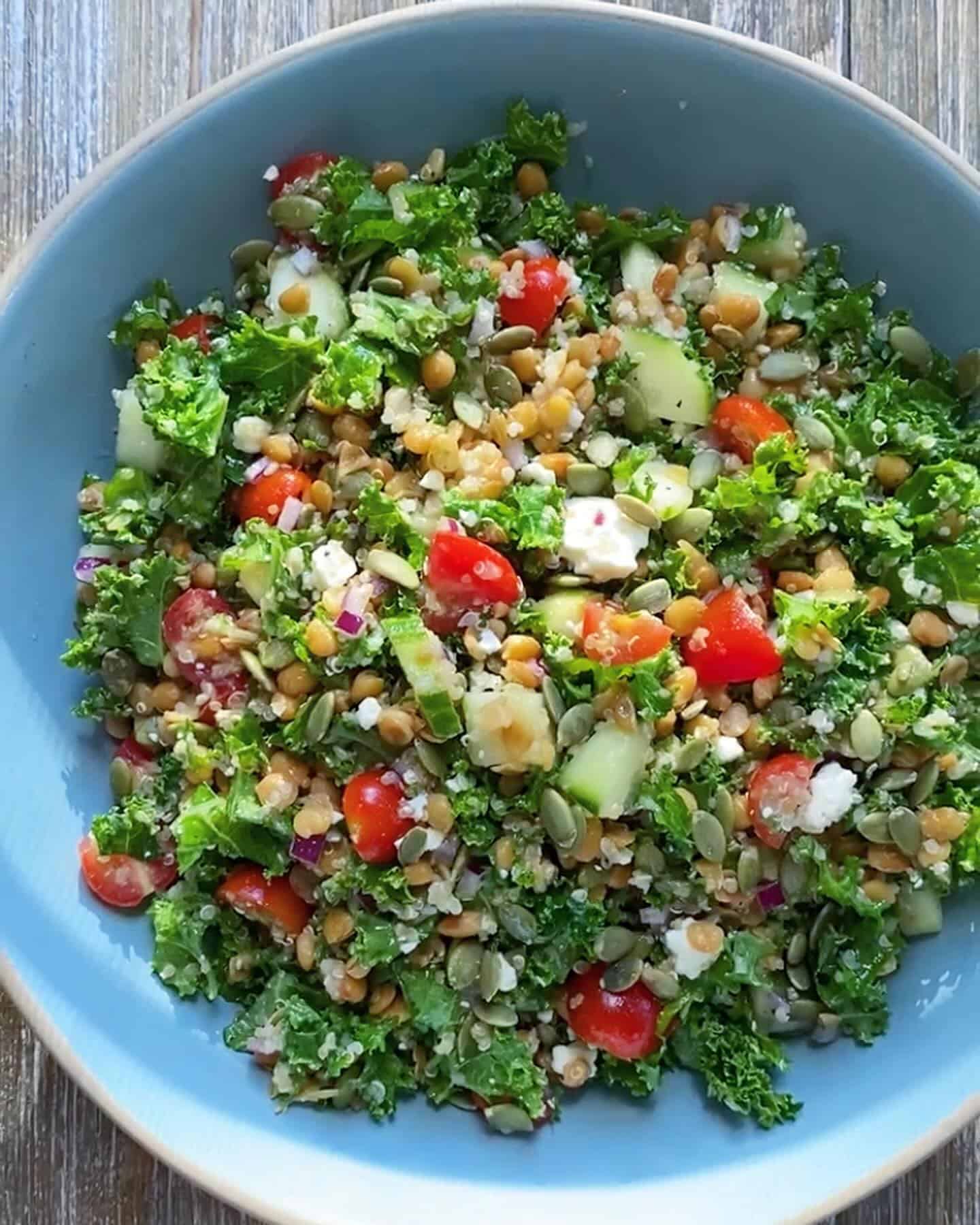 lentil-quinoa-bowl 9. Vegan Lentil and Quinoa Bowl