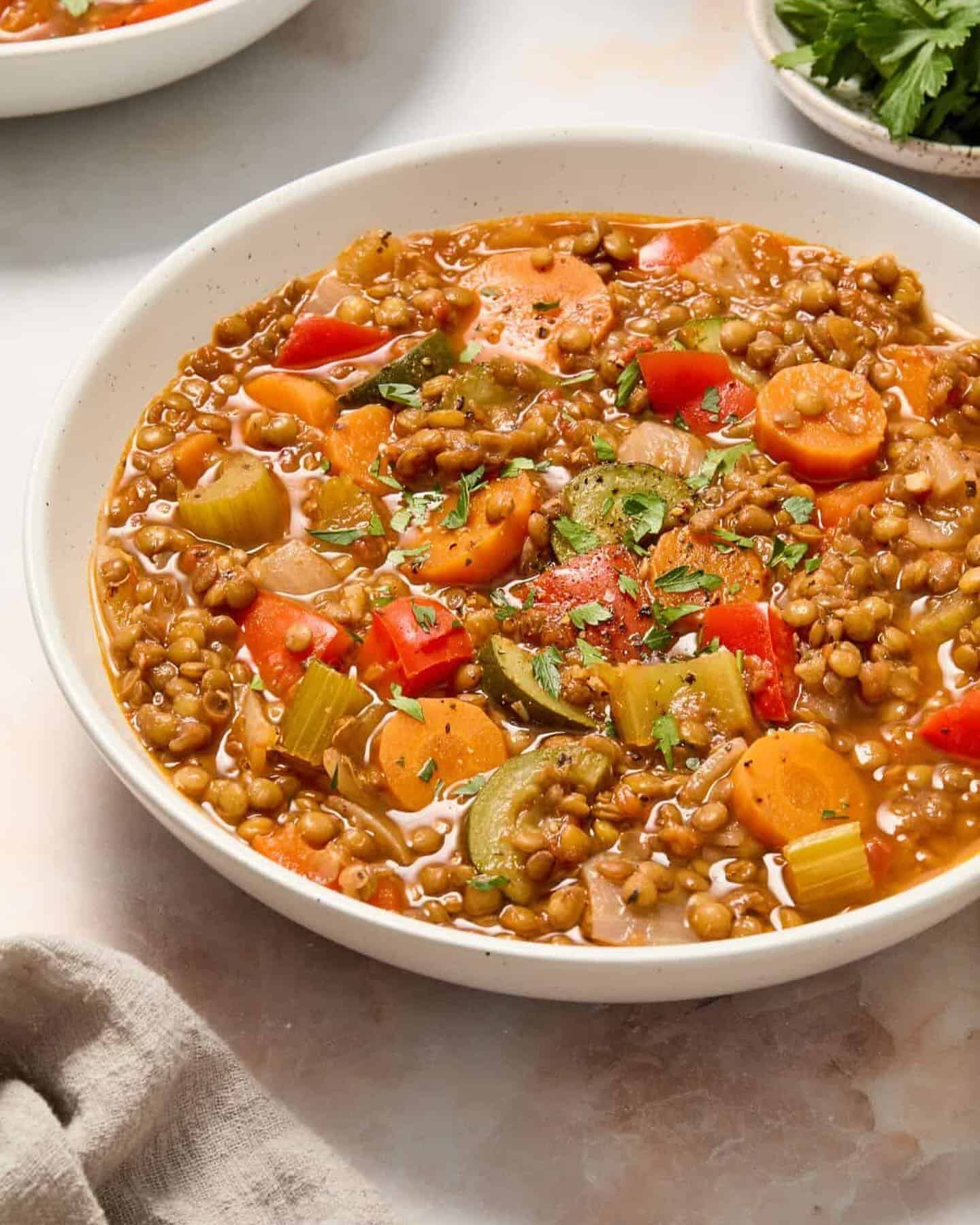lentil-vegetable-stew 8. Hearty Lentil and Vegetable Stew