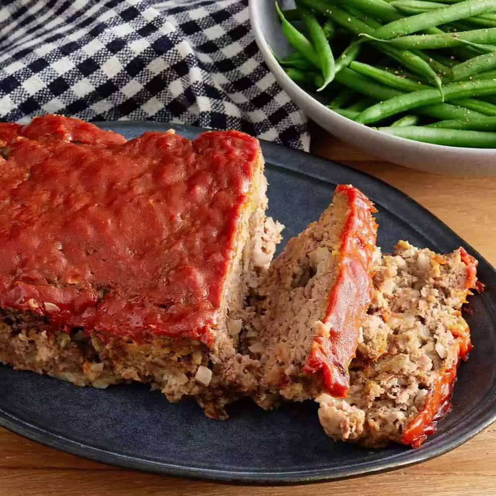 2. Meatloaf with Red Sauce