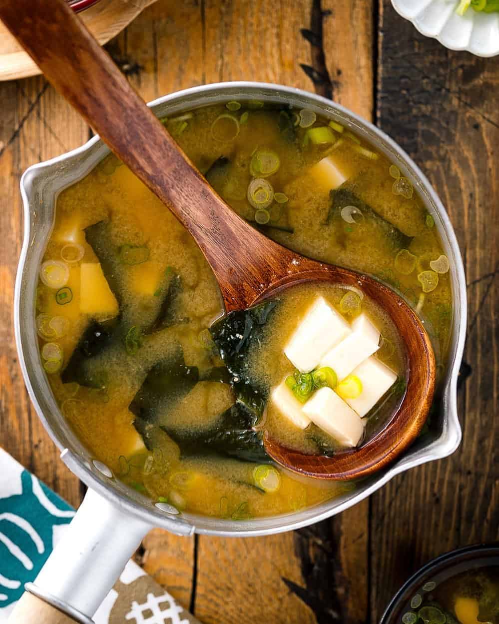 miso-soup 7. Miso Soup with Tofu and Seaweed