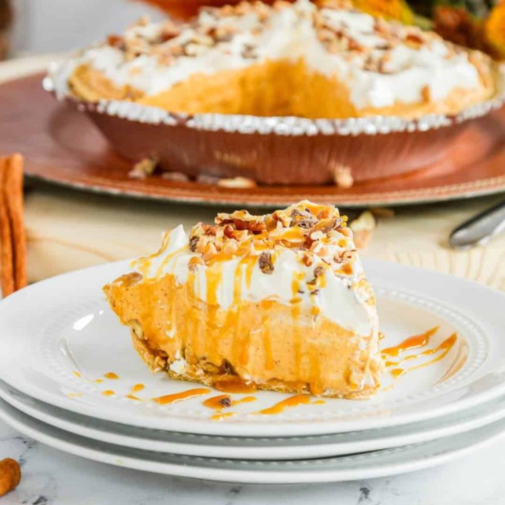 No-Bake Pumpkin Pie with Caramel Sauce Recipe