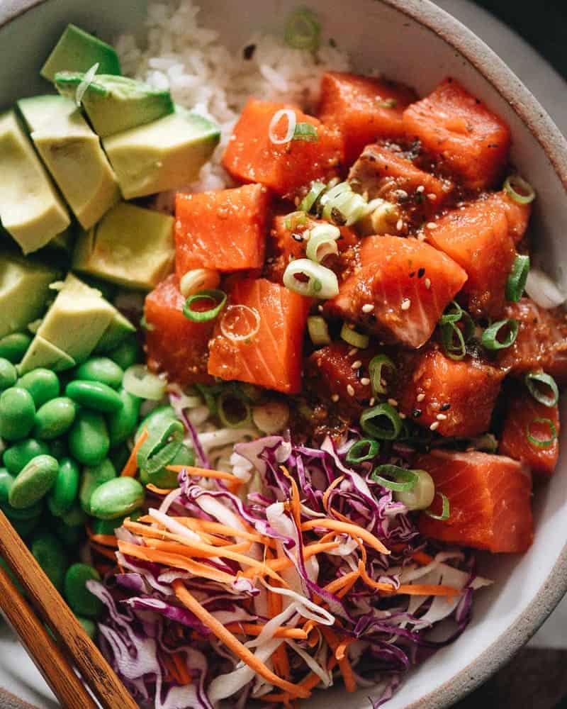 9. Spicy Salmon Poke Bowl
