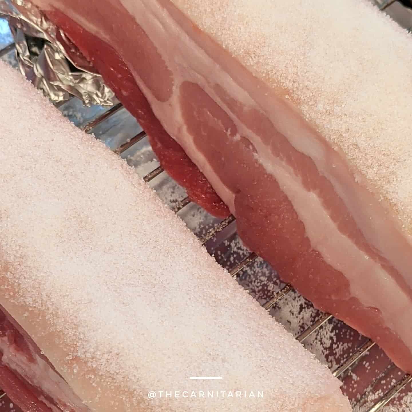 salting the skin of the pork belly makes it crispier
