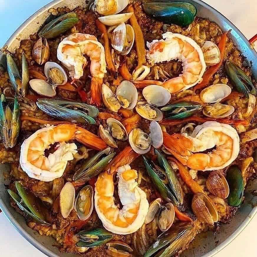 11. Paella with Seafood and Chorizo