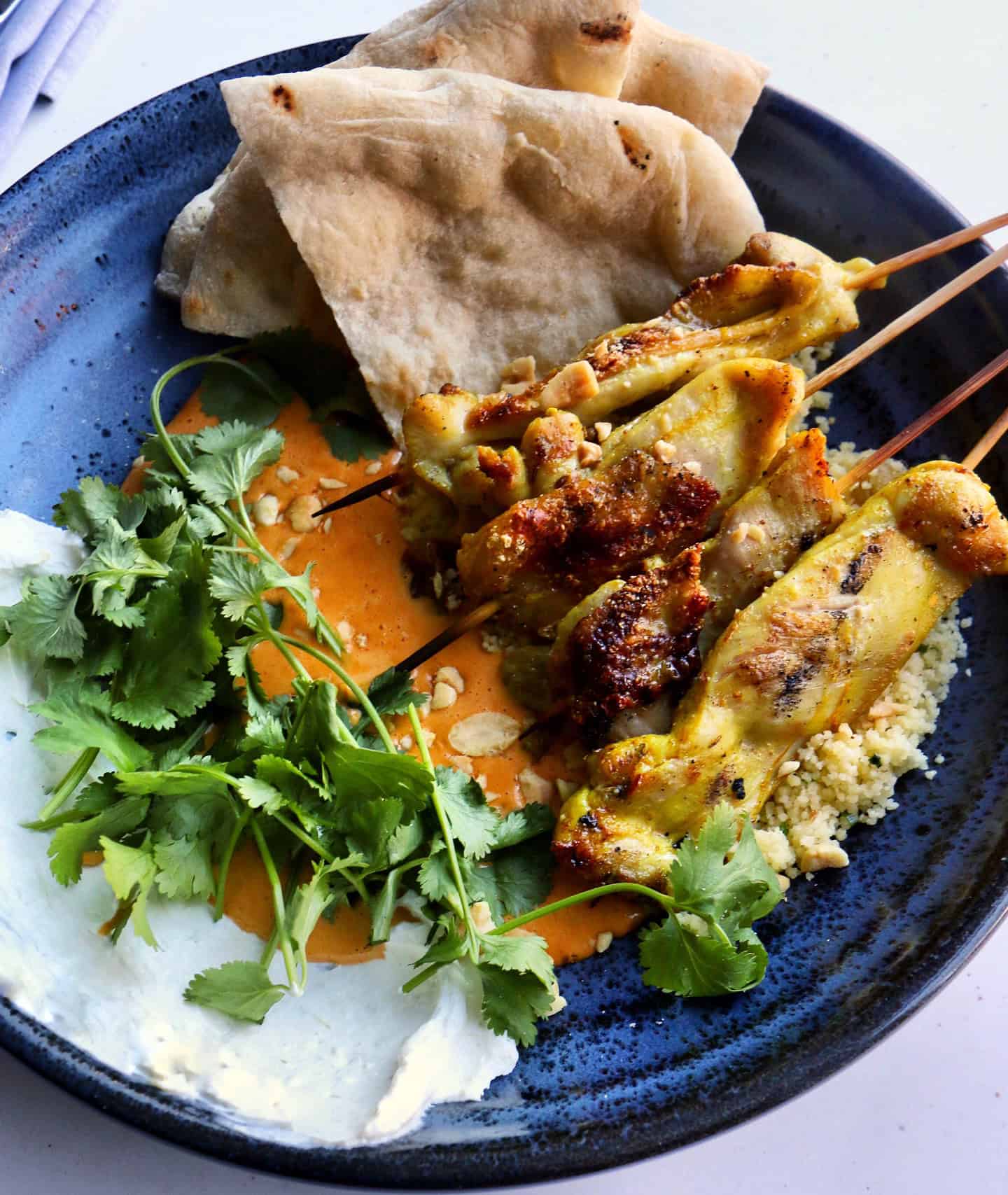 serving of chicken satay