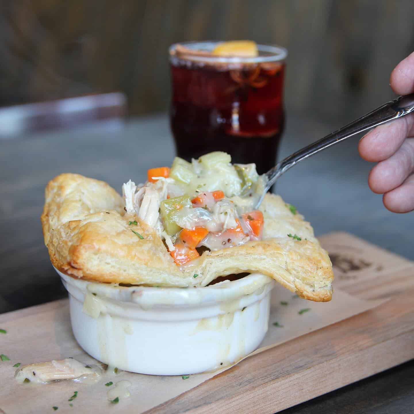 single serving of turkey pot pie
