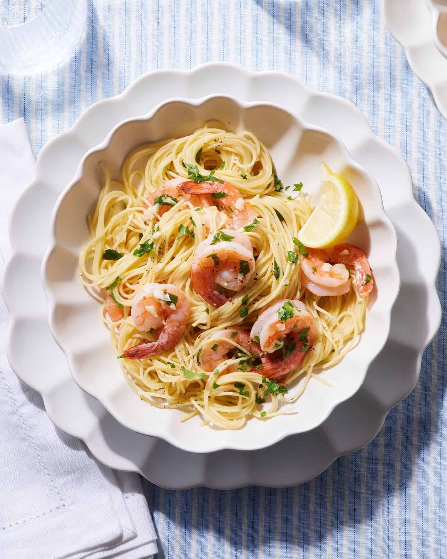 shrimp-scampi 1. Shrimp Scampi Spaghetti