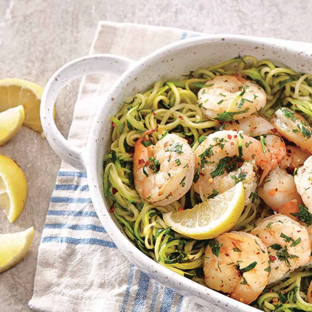 7. Lemon Garlic Shrimp with Zucchini