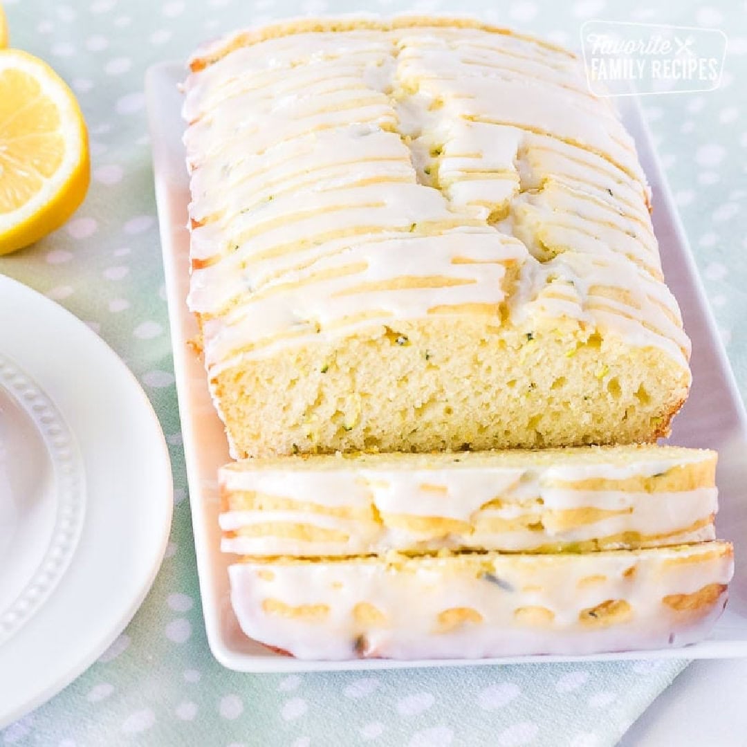 slices of lemon zucchini bread