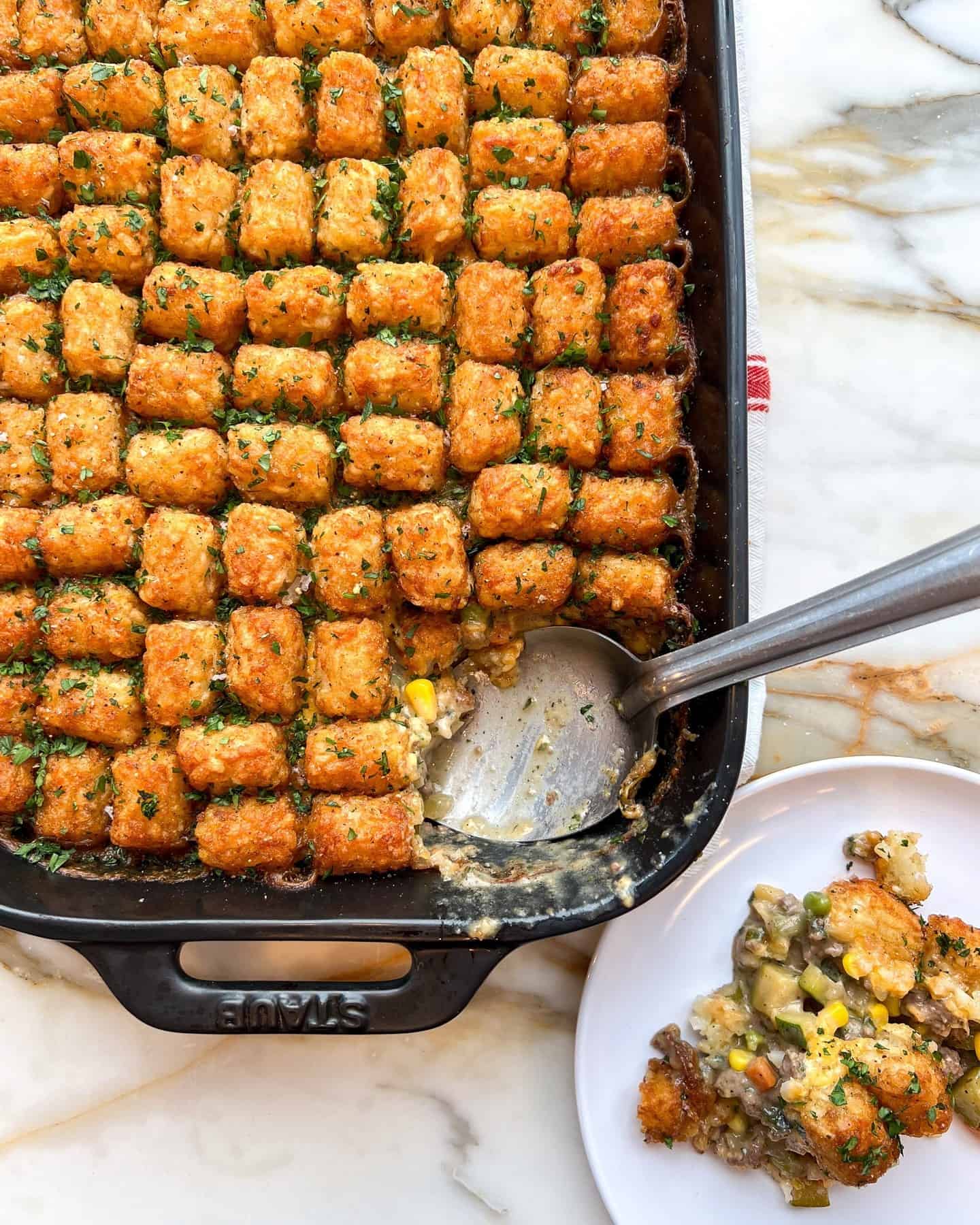 tater-tot-hotdish 7. Tater Tot Hotdish