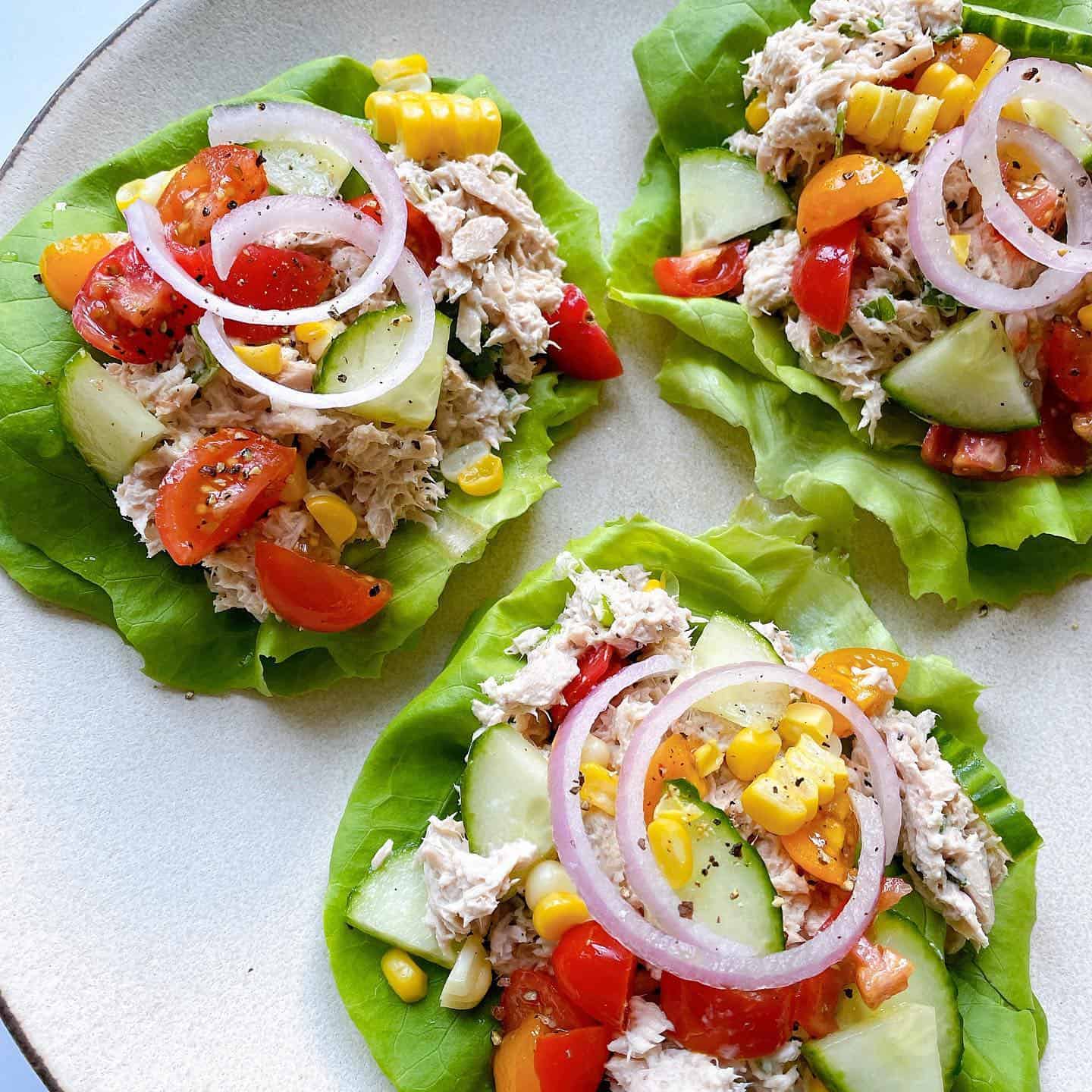 10. Tuna Lettuce Wraps