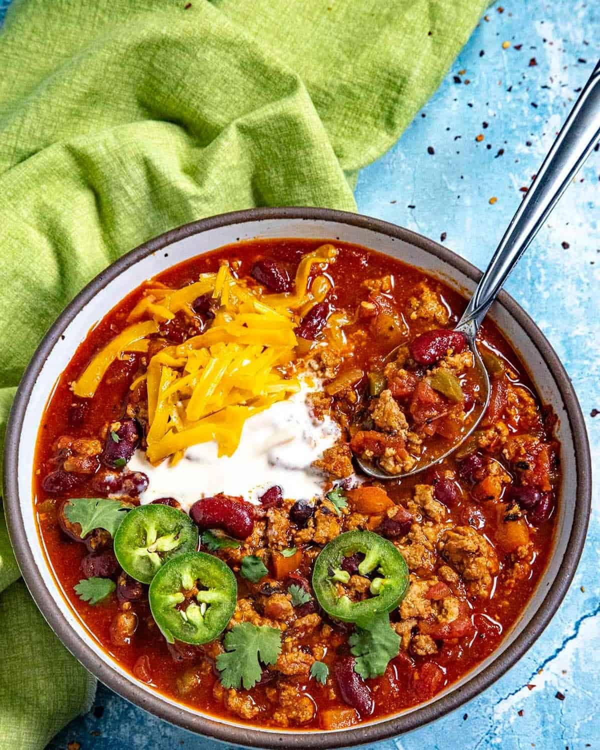 turkey-chili 4. Hearty Turkey Chili