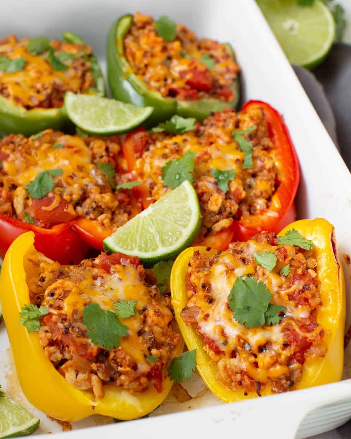 turkey-stuffed-peppers 5. Turkey Stuffed Bell Peppers