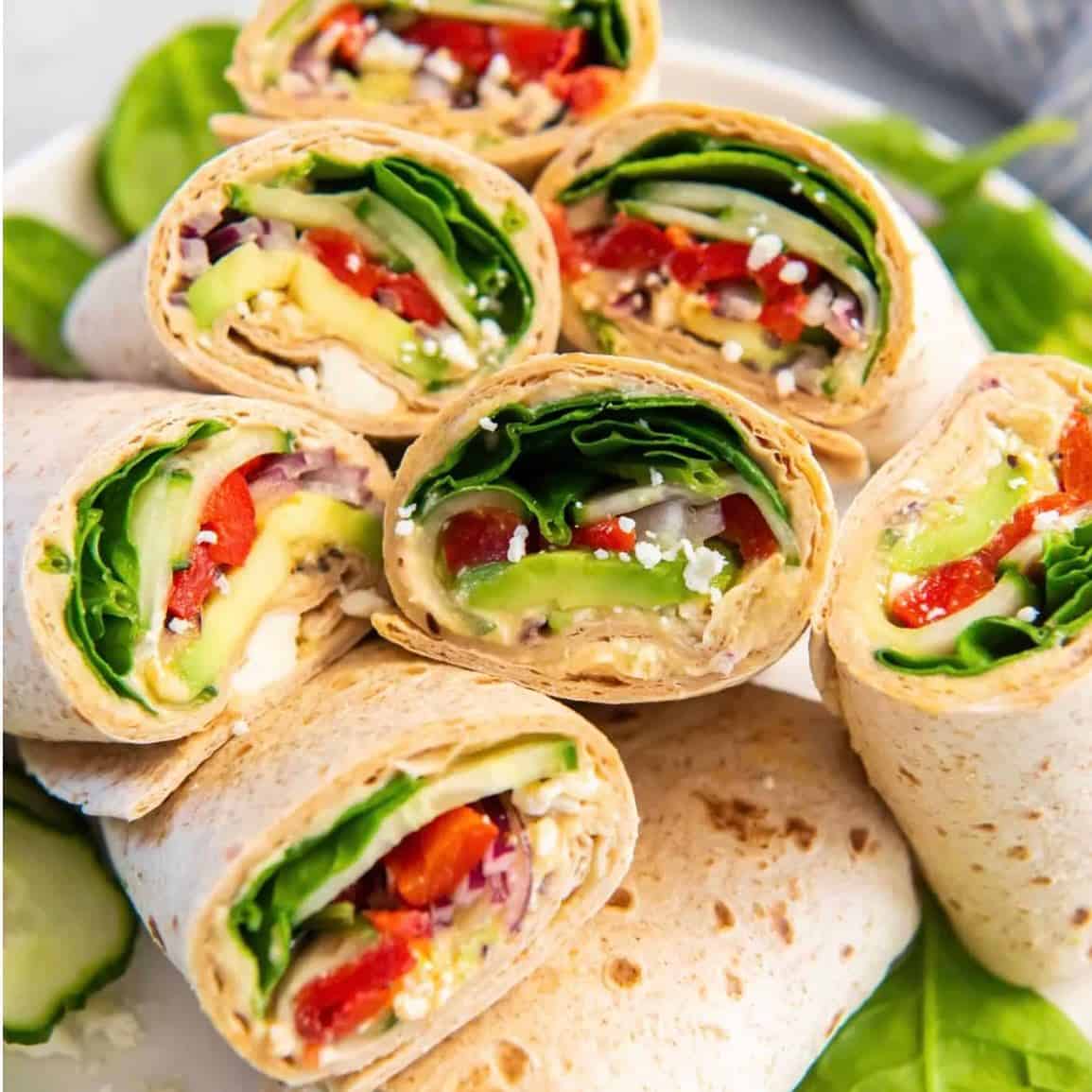 4. Mediterranean Veggie Wrap