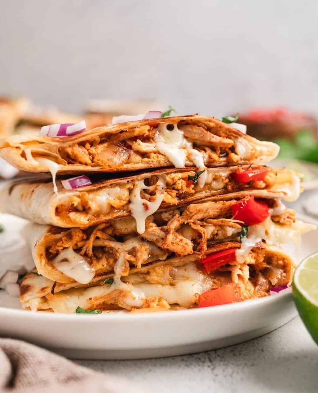 9. Cheesy Chicken Quesadilla