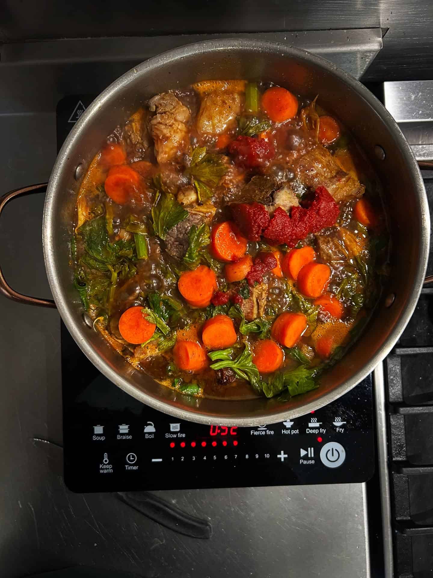 cooking beef bourguignon