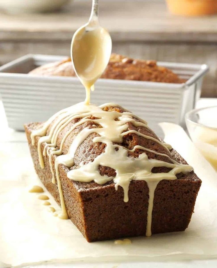 Pumpkin Bread with Cream Cheese Frosting