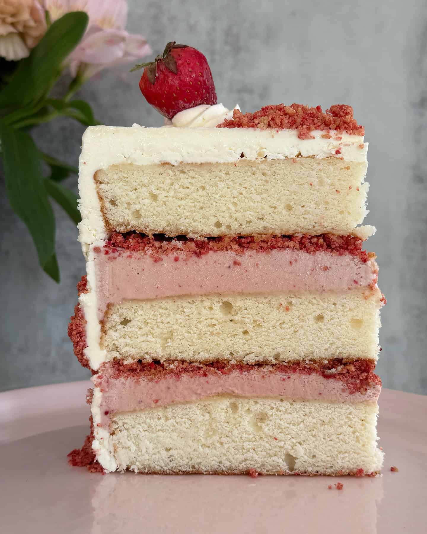 7. Strawberry Shortcake Ice Cream Cake